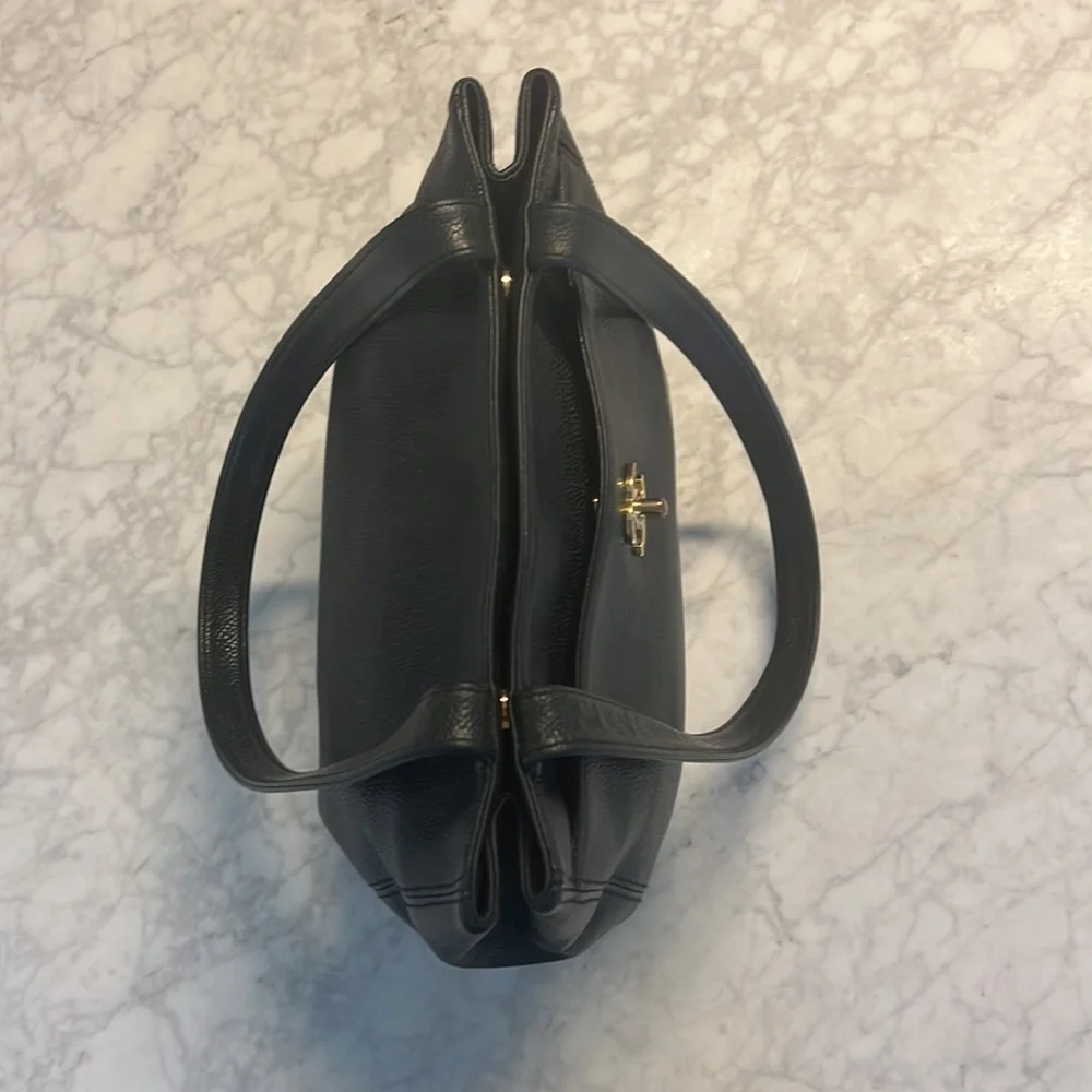 CHANEL Coco Mark Black Caviar Leather Tote Shoulder Bag